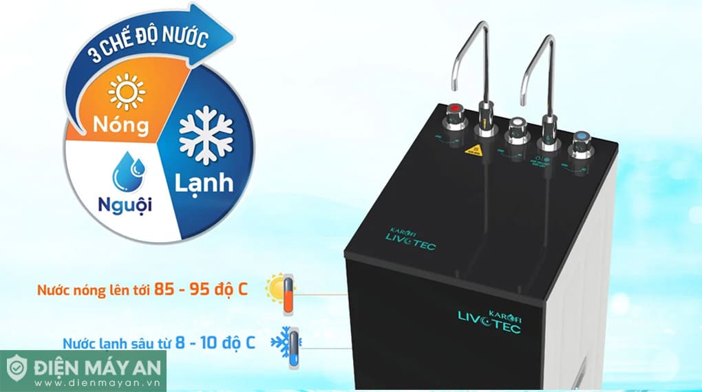 Máy lọc nước nóng lạnh Karofi Livotec 628